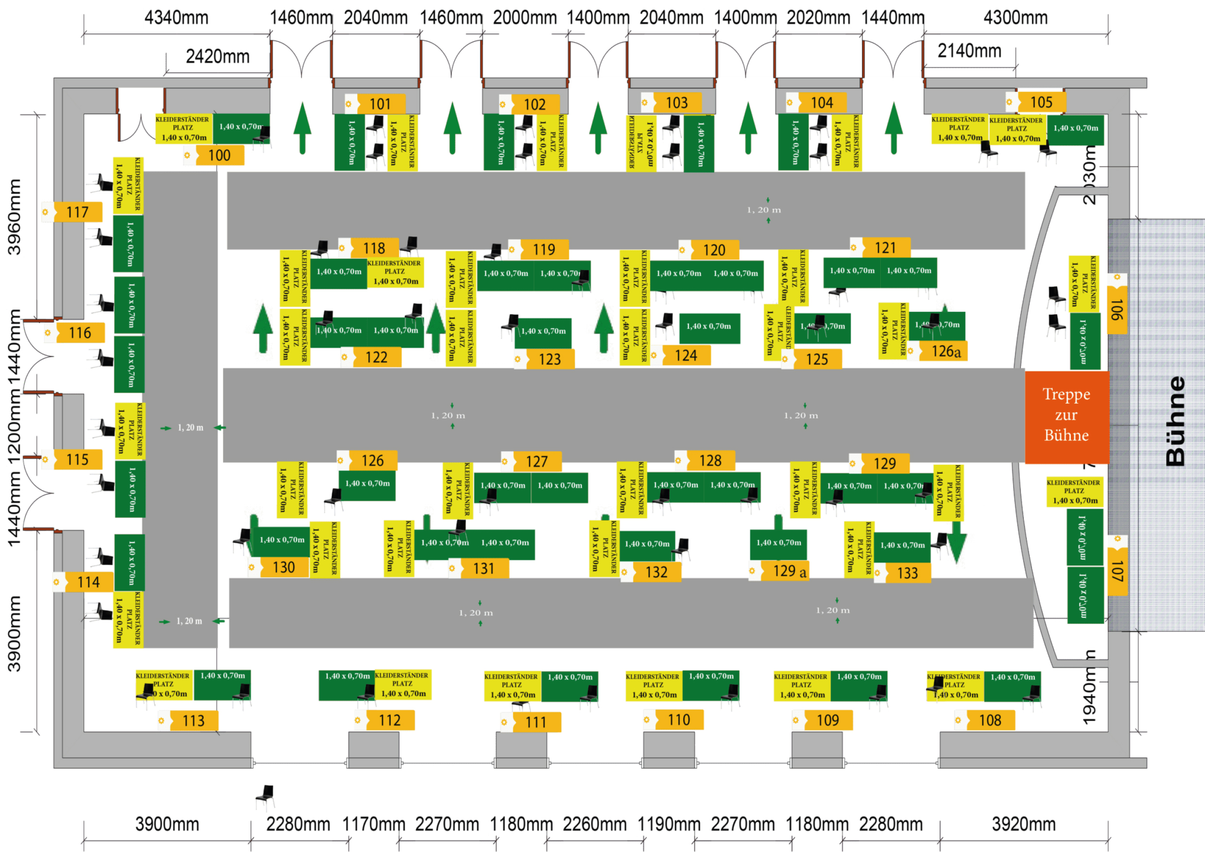 Hallenplan Stadthalle Kronberg